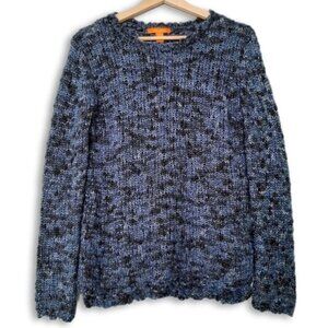 JOE FRESH \ Marled Chunky Knit Pullover Crewneck Sweater Top Blue Sz S